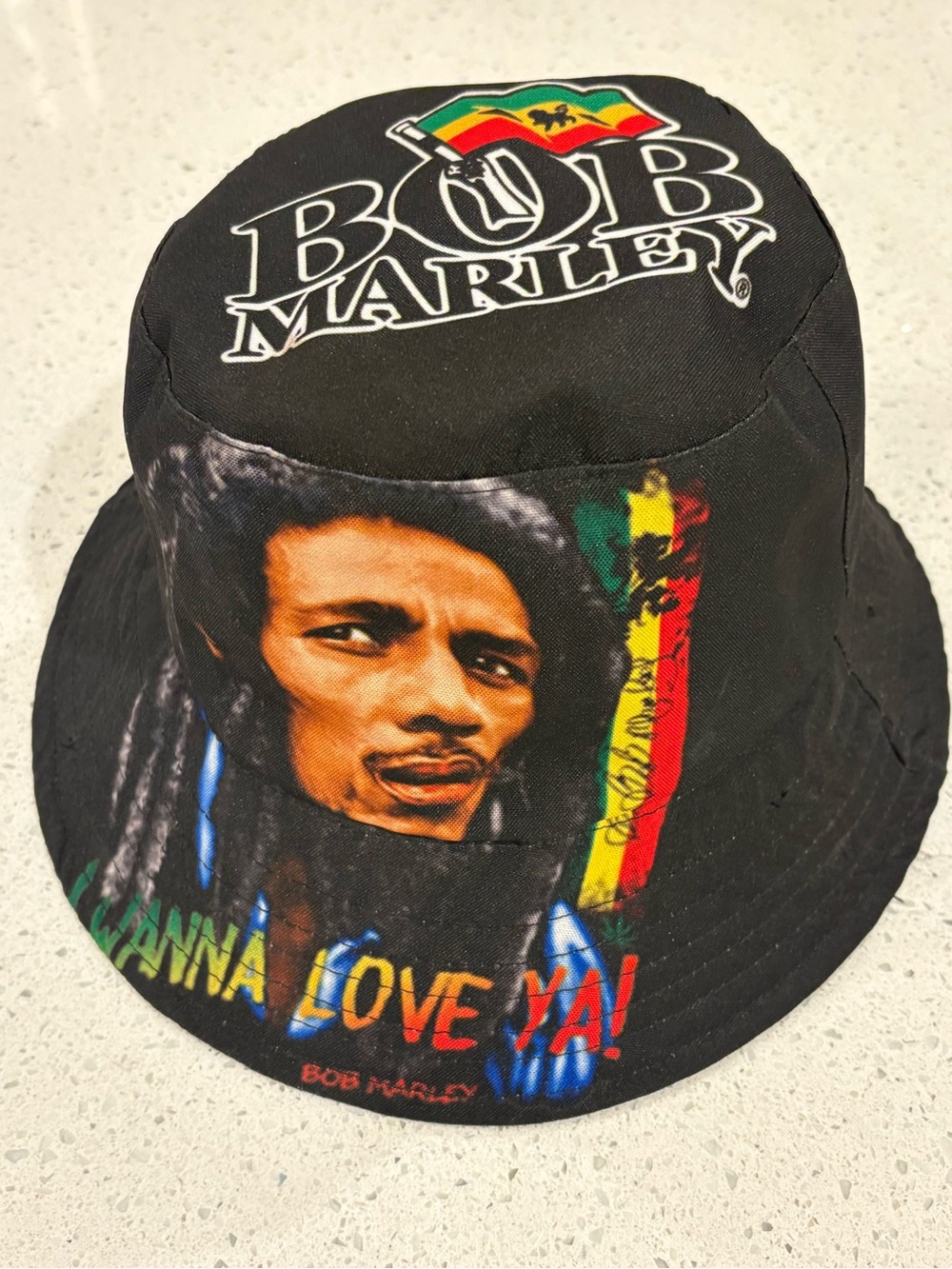 Bob Marley Bucket Hat One Size Fits All Rasta Reggae Sun Cap Brand New No Tags